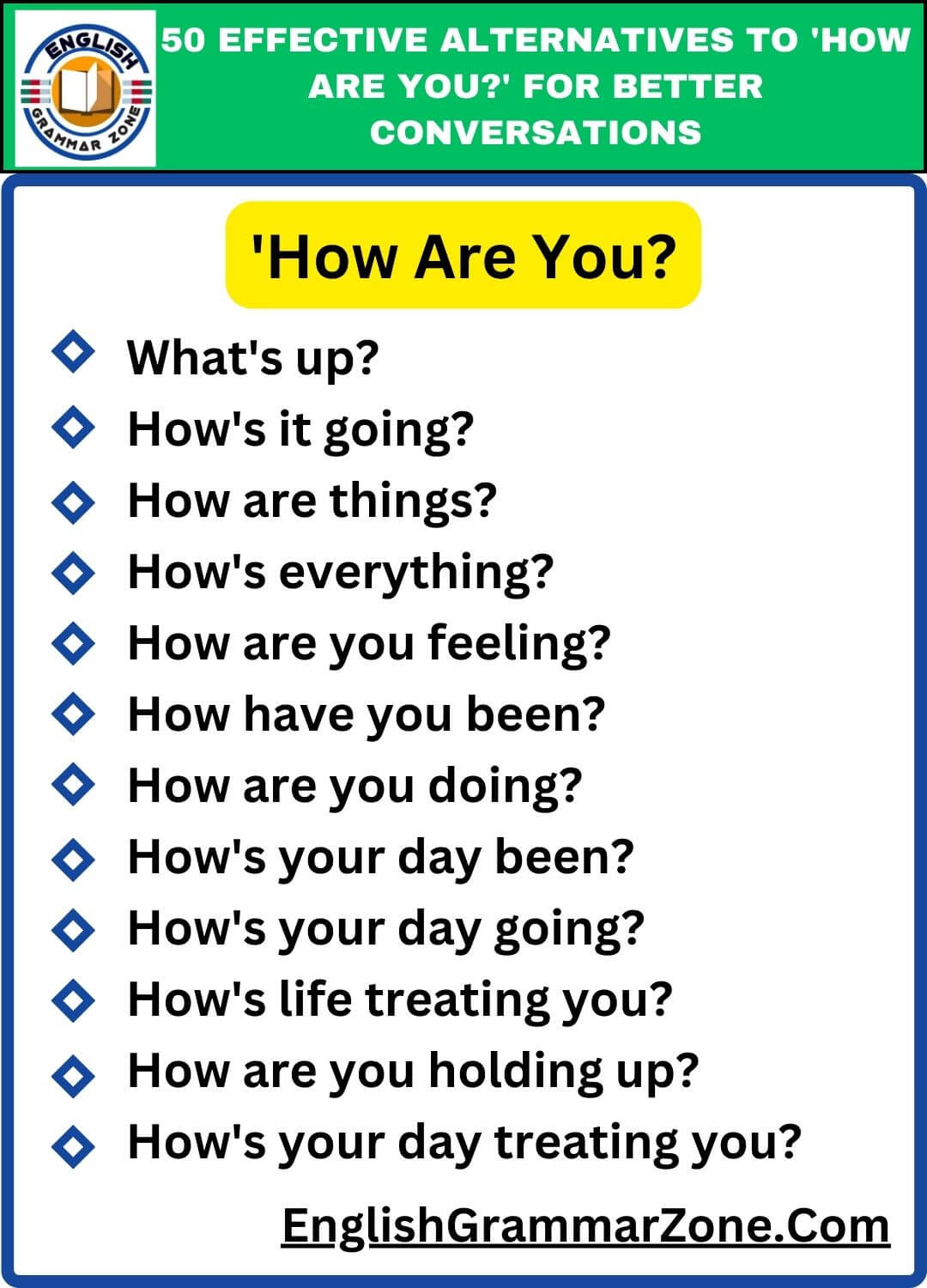 50 Effective Alternatives to 'How Are You' for Better Conversations