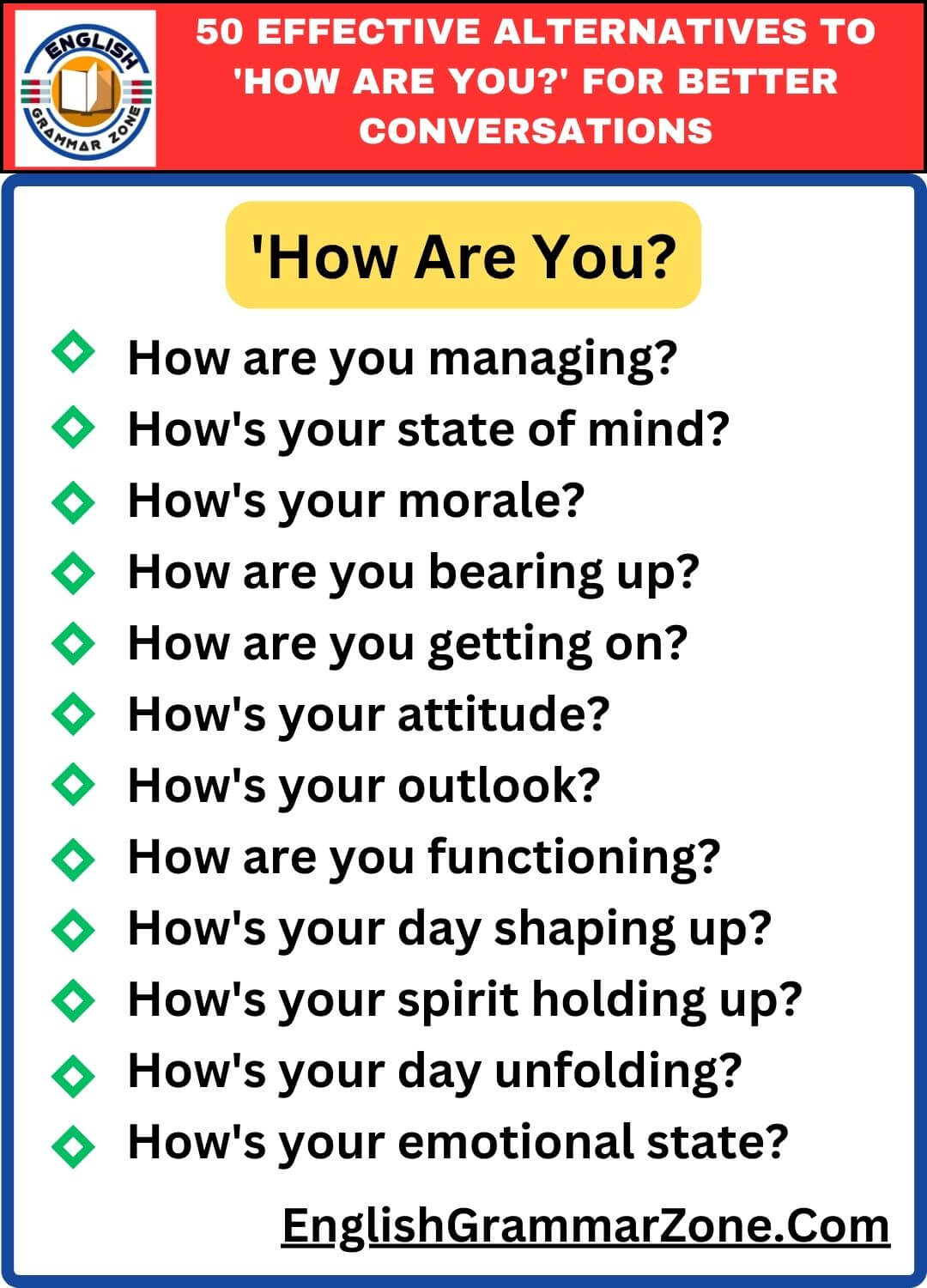 Alternatives to 'How Are You' for Better Conversations