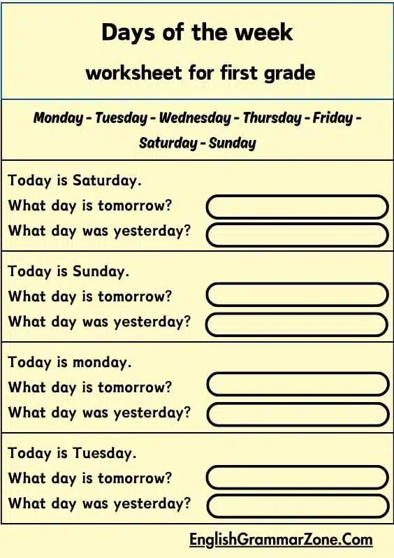 Discover the Days of the Week