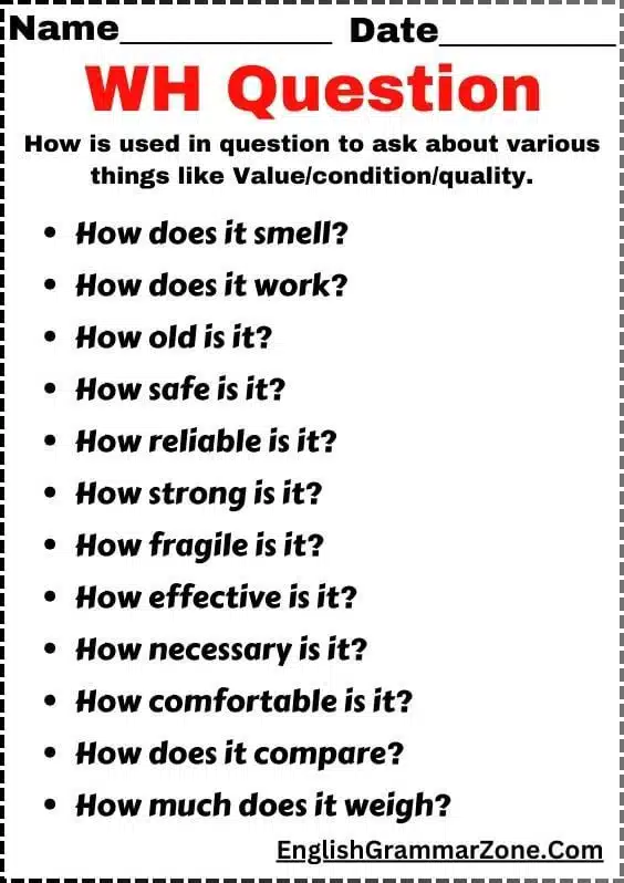How question examples