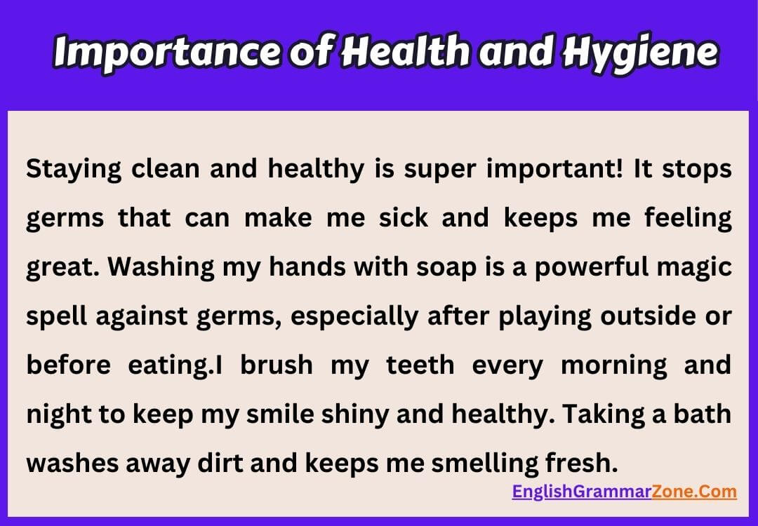 essay on health hygiene in english