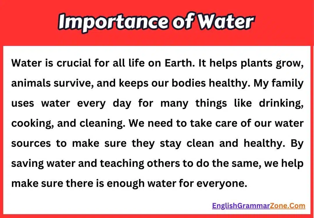 Importance of water essay