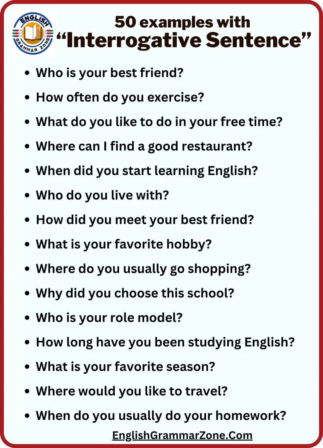 Questions Interrogative Sentences