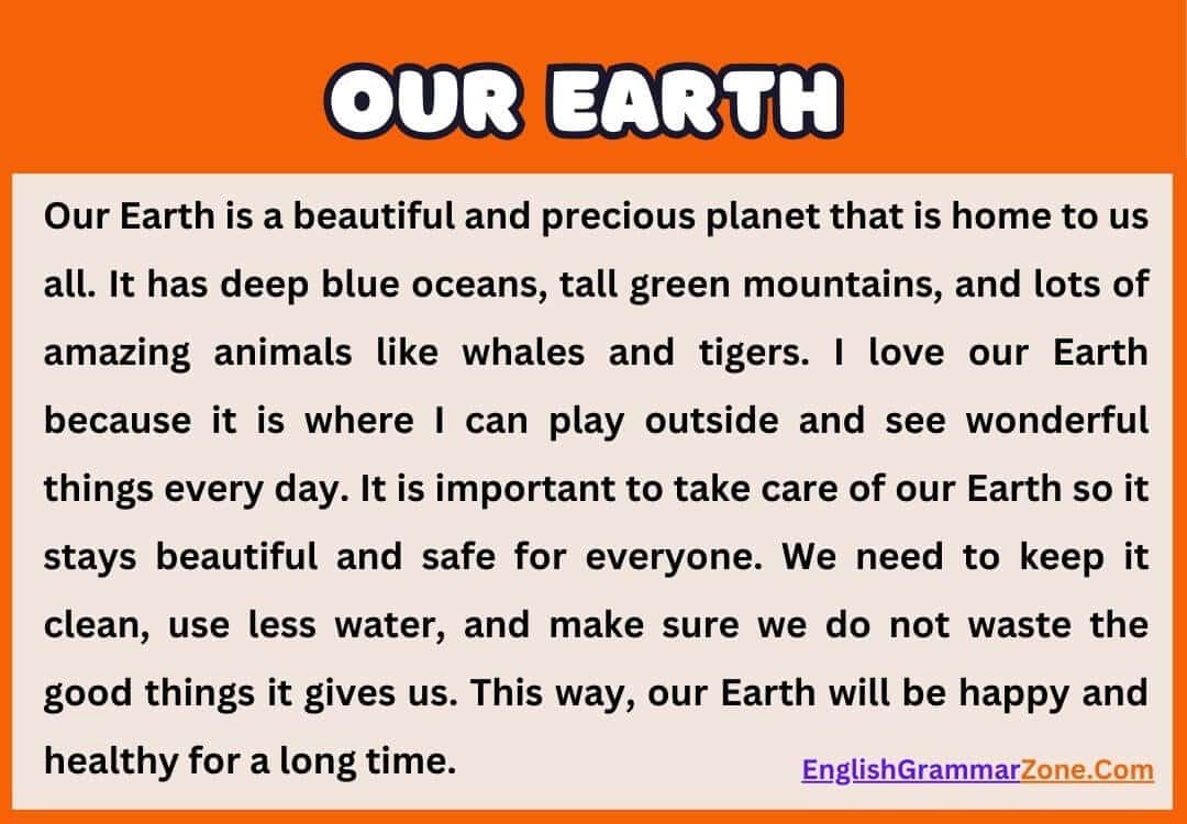 Paragraph on Our Earth