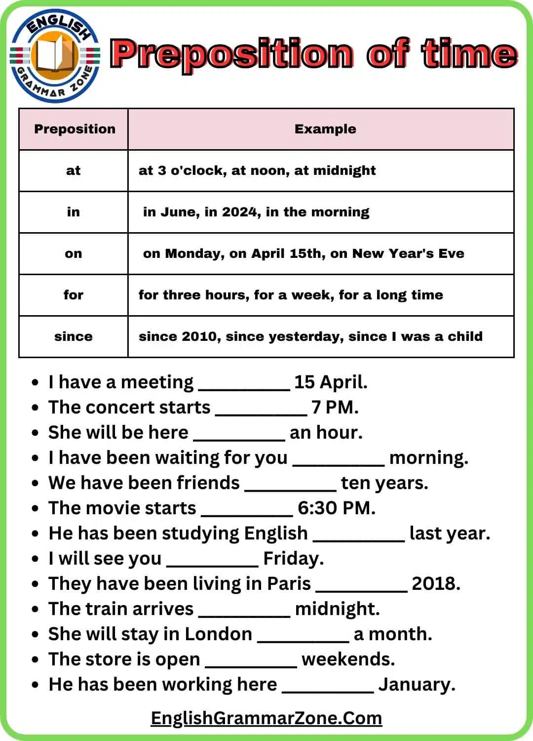 Preposition-of-time-worksheet
