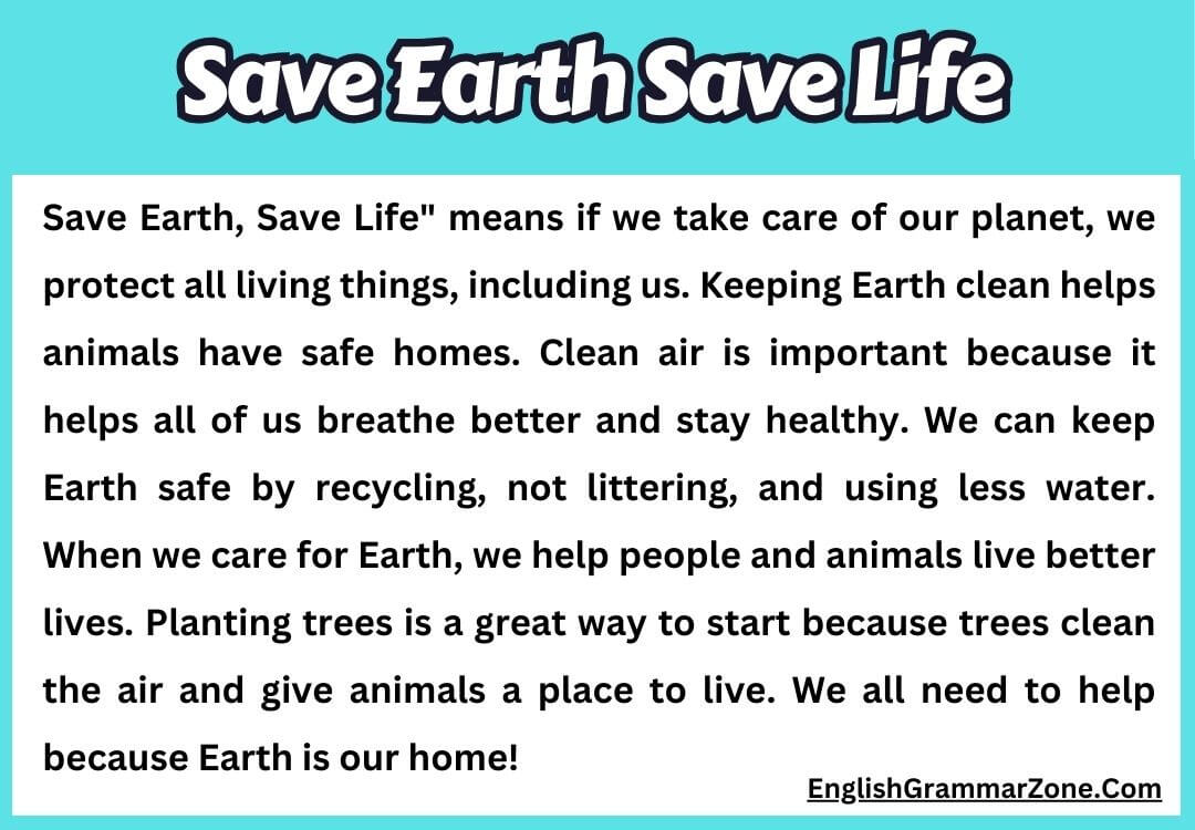 Paragraph on Our Earth in English