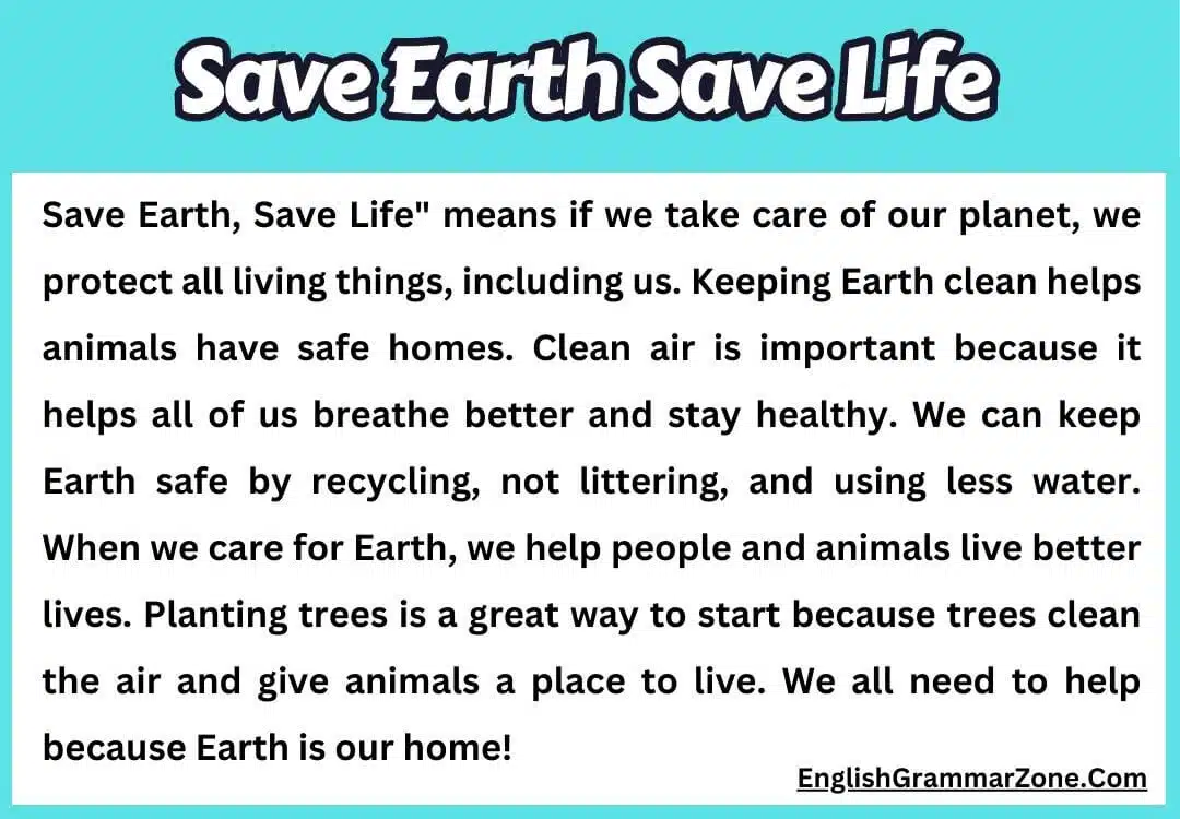 Paragraph on Our Earth in English