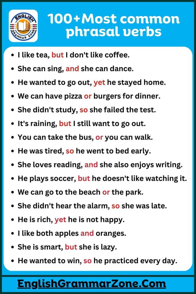 100 most common phrasal verbs list with meaning