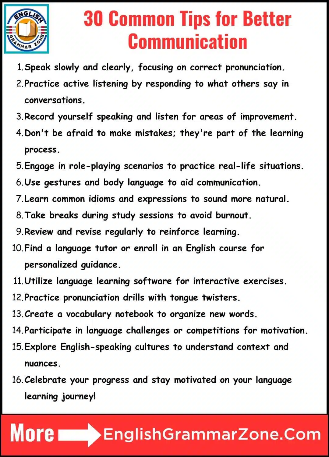 30 common tips for better communication