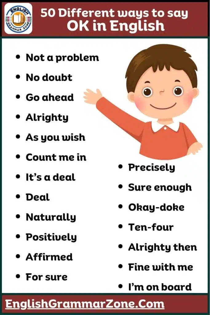 50 Different ways to say OK in English