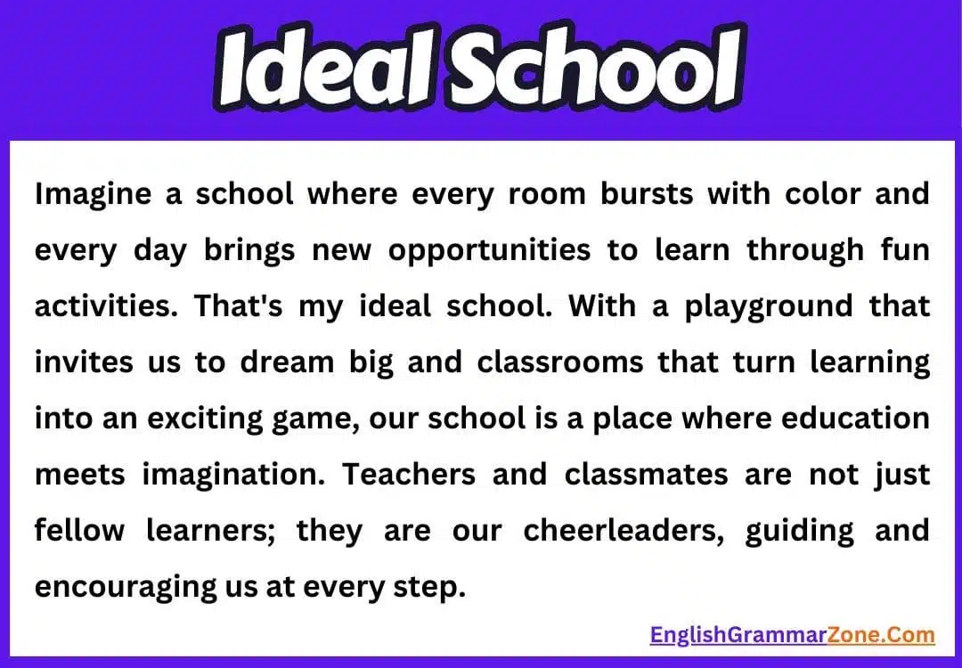My Ideal school Essay