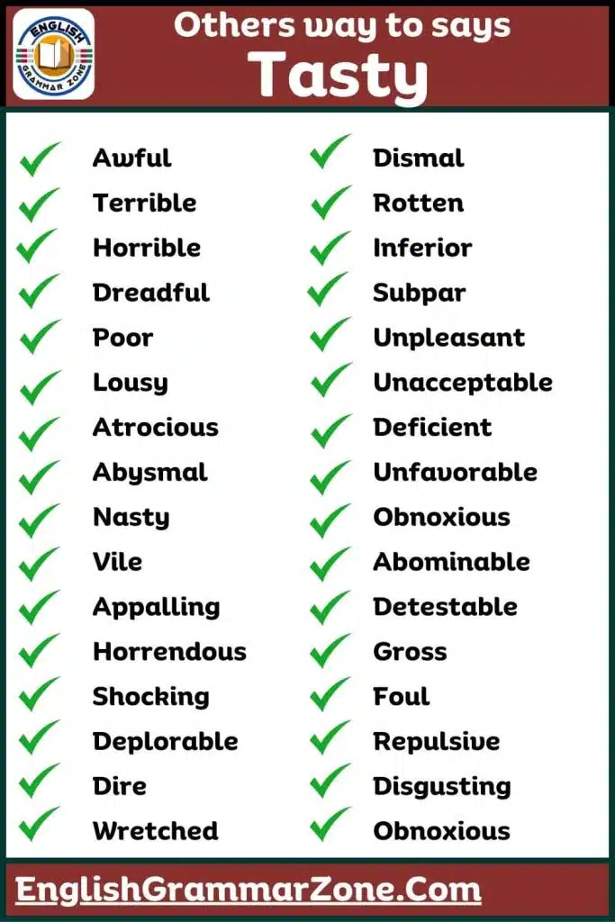 100 Words to Say Tasty in English | Enhance Your Food Vocabulary