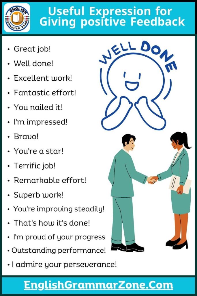 100 Useful Expression For Giving Positive Feedback
