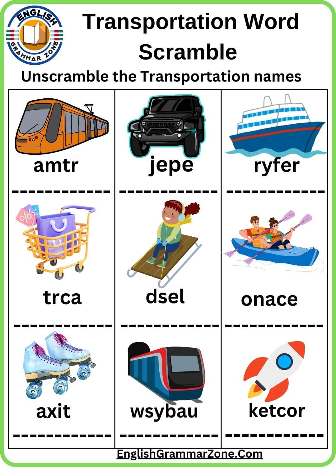 Word scramble worksheets for kids pdf free download