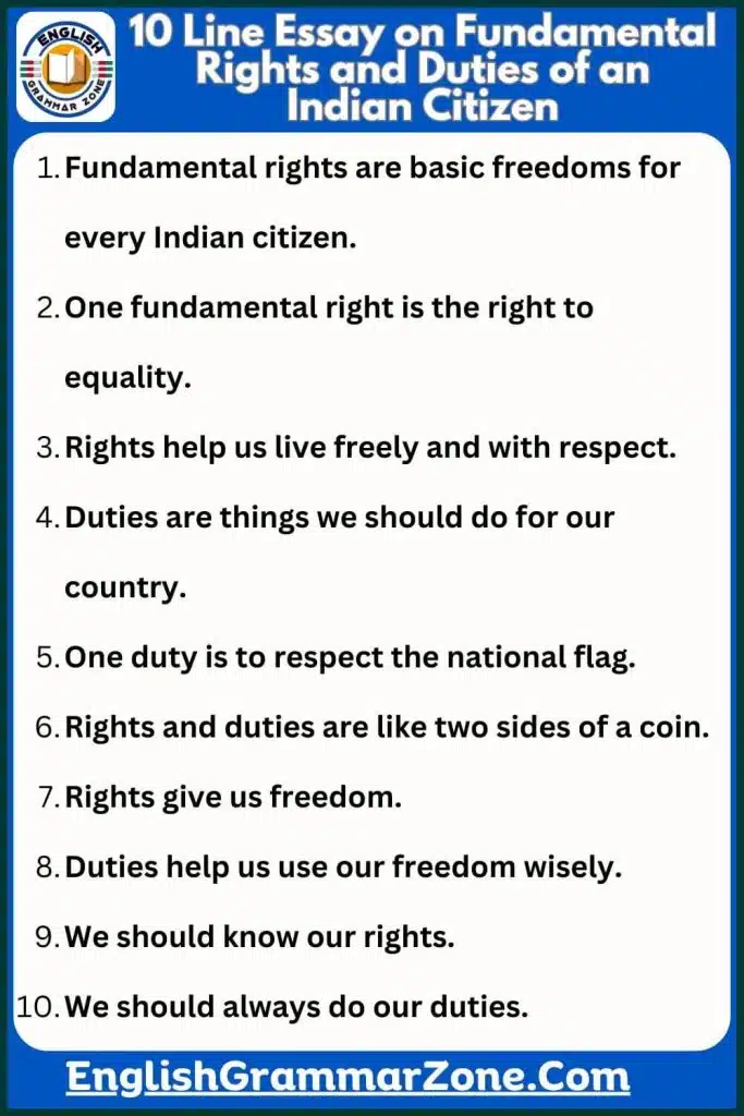 Essay on Fundamental Rights and Duties of an Indian Citizen