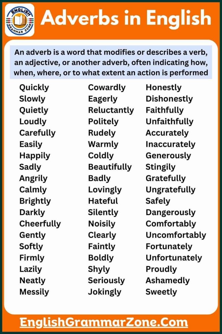 Learn Adverb Definition 150 Example With Sentence