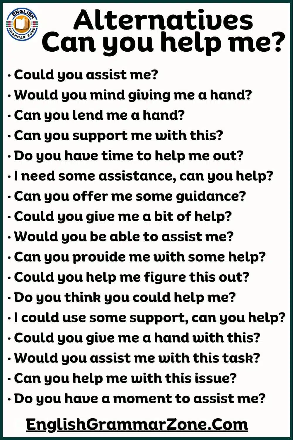 Alternatives can you help me grammar