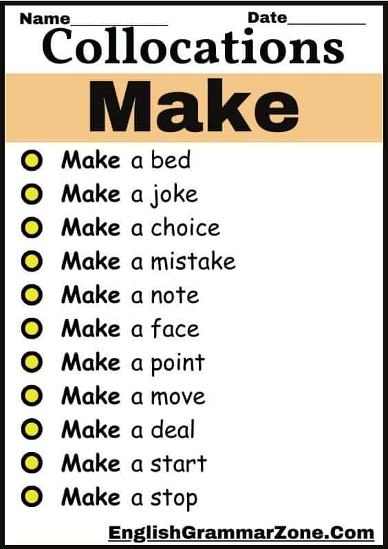 Collocation with Make