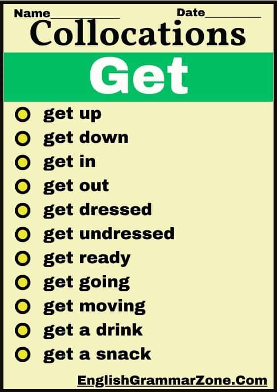  Important Collocation With Get