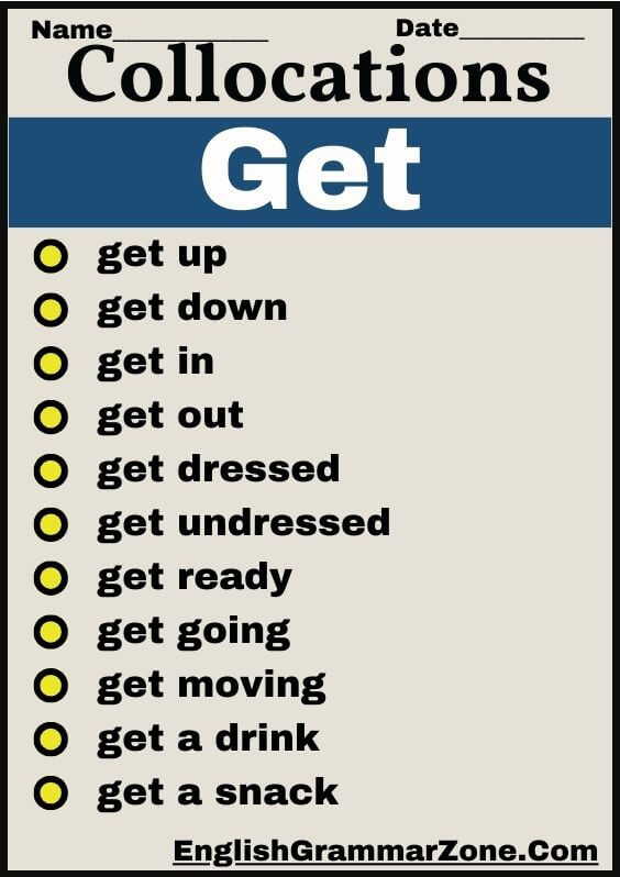 Important Collocation With Get