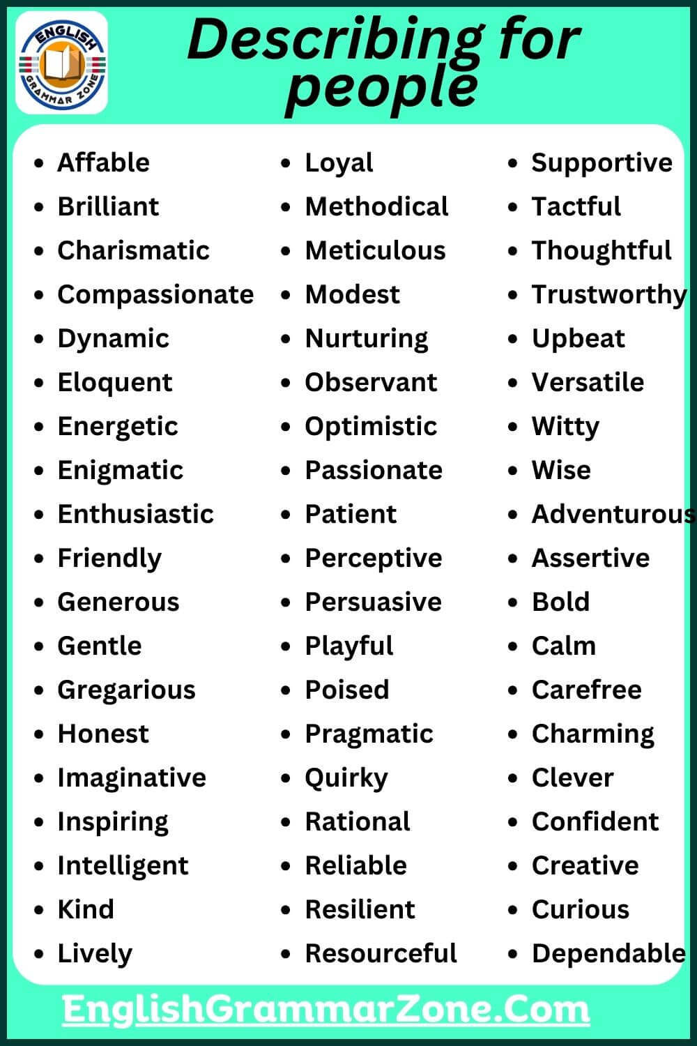 Describing for people examples