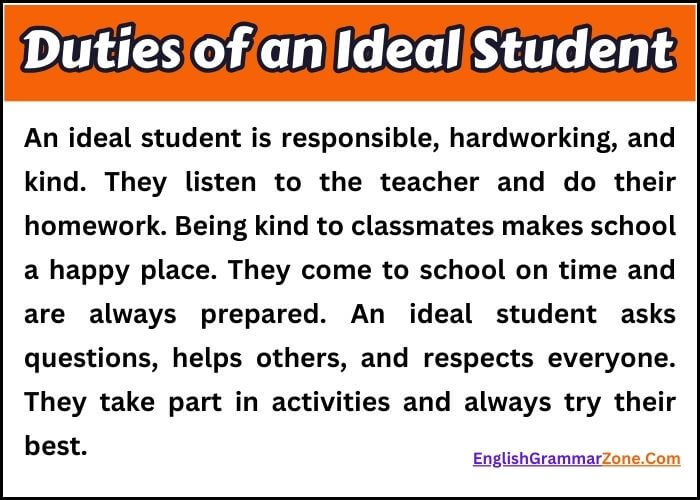 Essay on Duties of an Ideal Student for Children