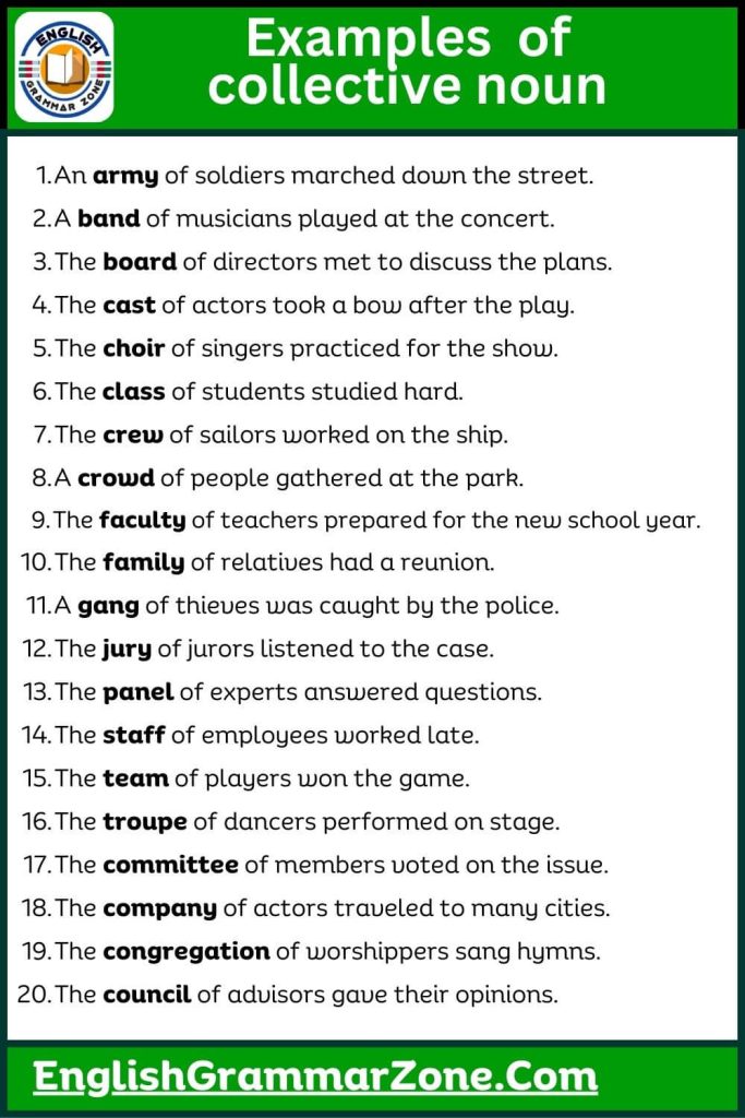 Examples of collective noun
