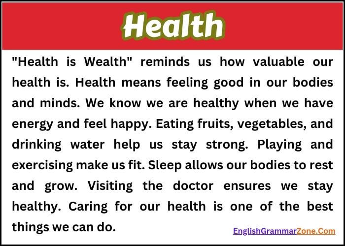 Essay on Health for Children