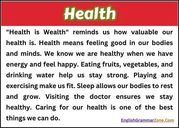 Essay on Health for Children