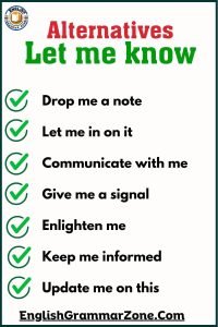 100 Alternatives Way To Say, Let Me Know