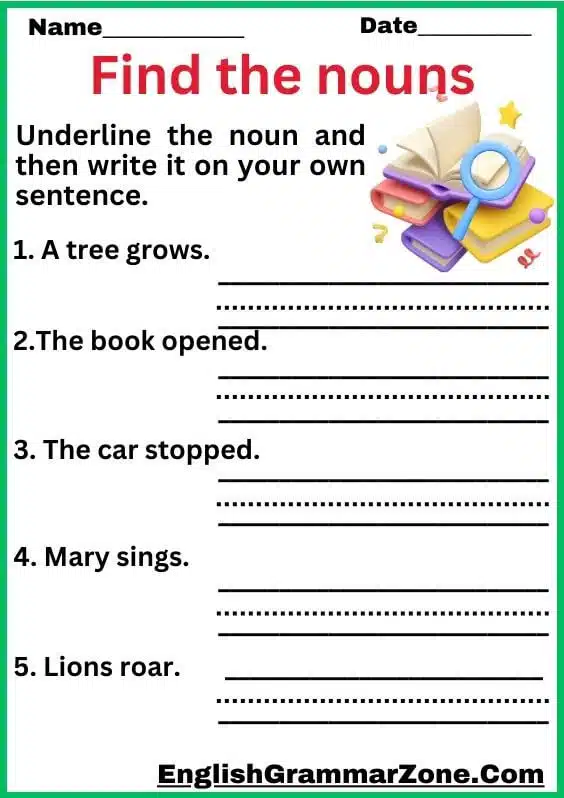 Underline The Nouns