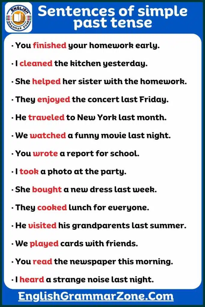Examples of Simple Present Tense