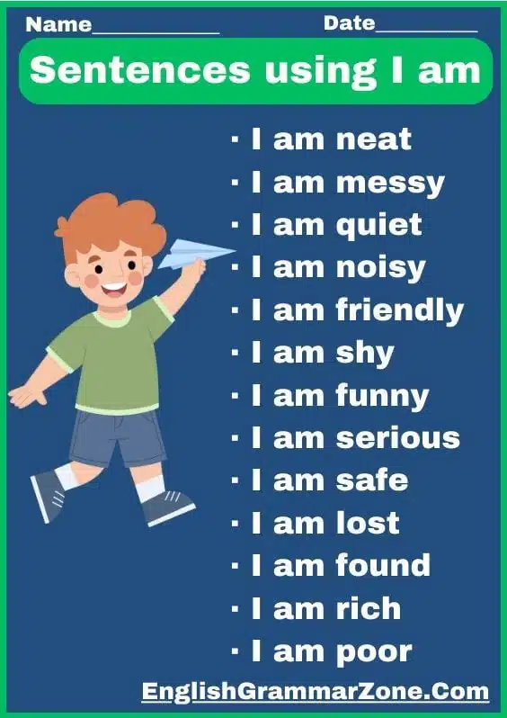 Examples Of I Am In A Sentence
