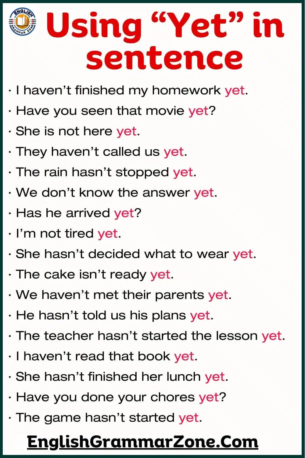 sentence with yet conjunction