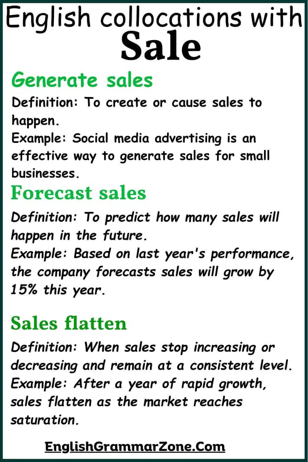 Basic collocations in english