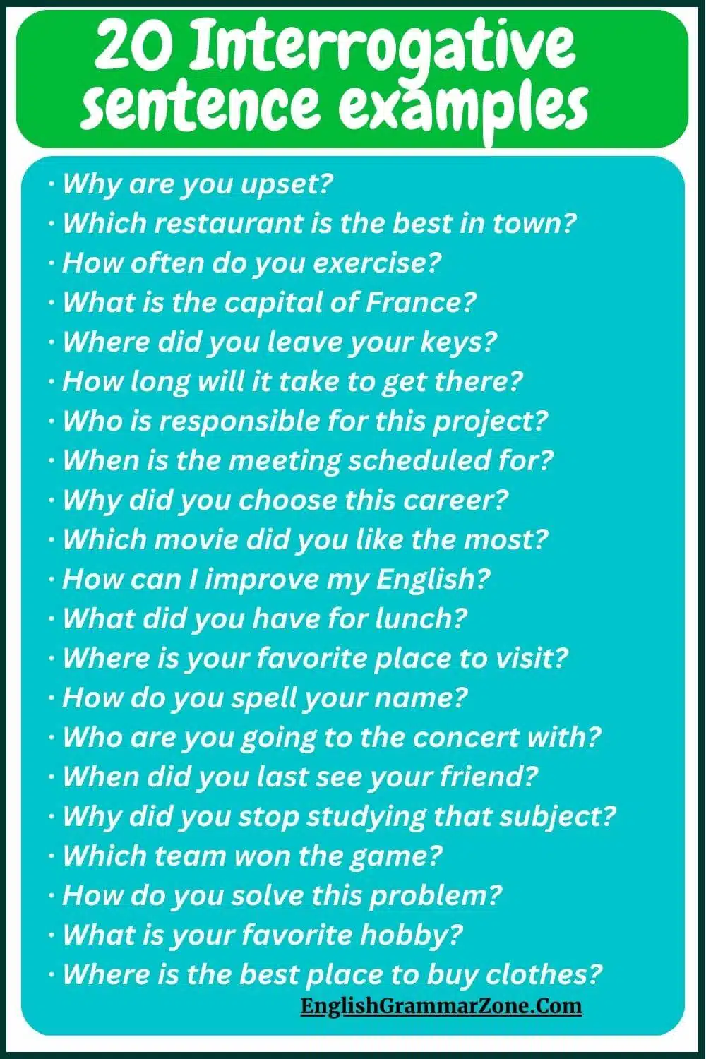 40 Examples Of Imperative Sentences