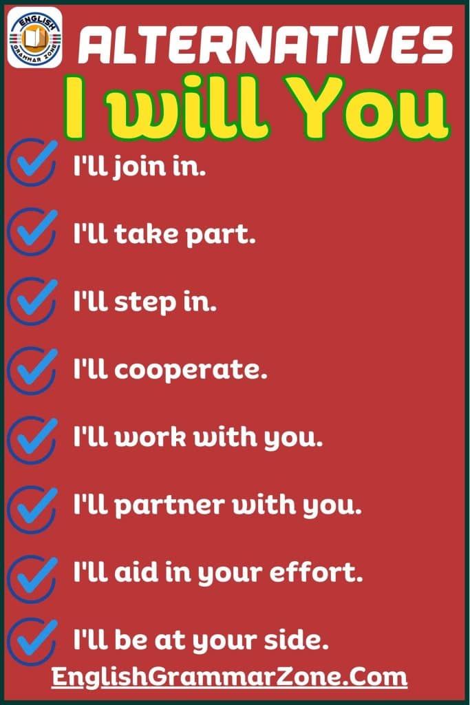 I will you meaning