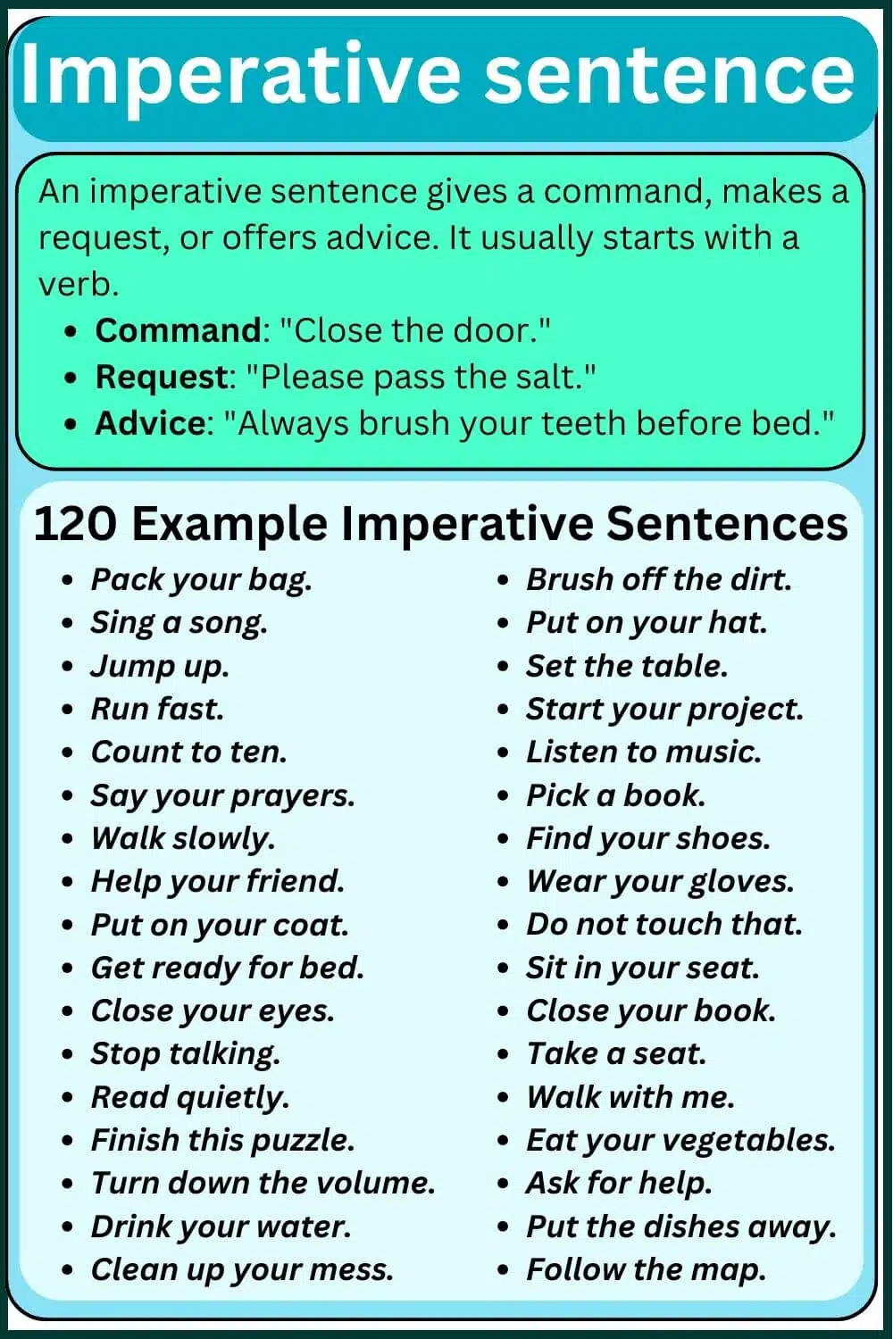 Imperative Sentence Definition With Example