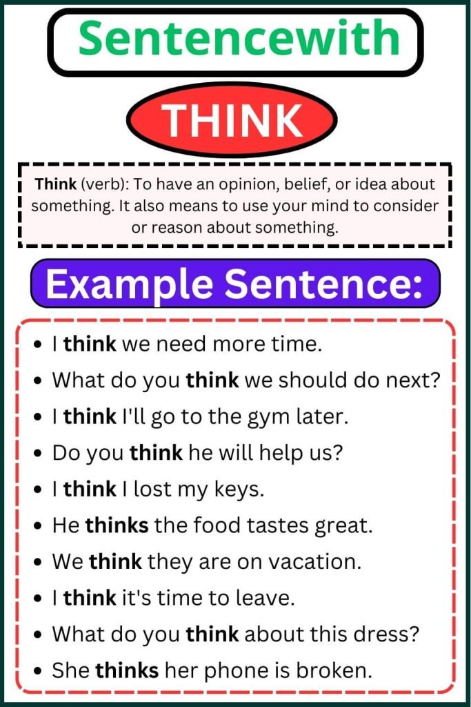 Sentences With Think And Example 2024