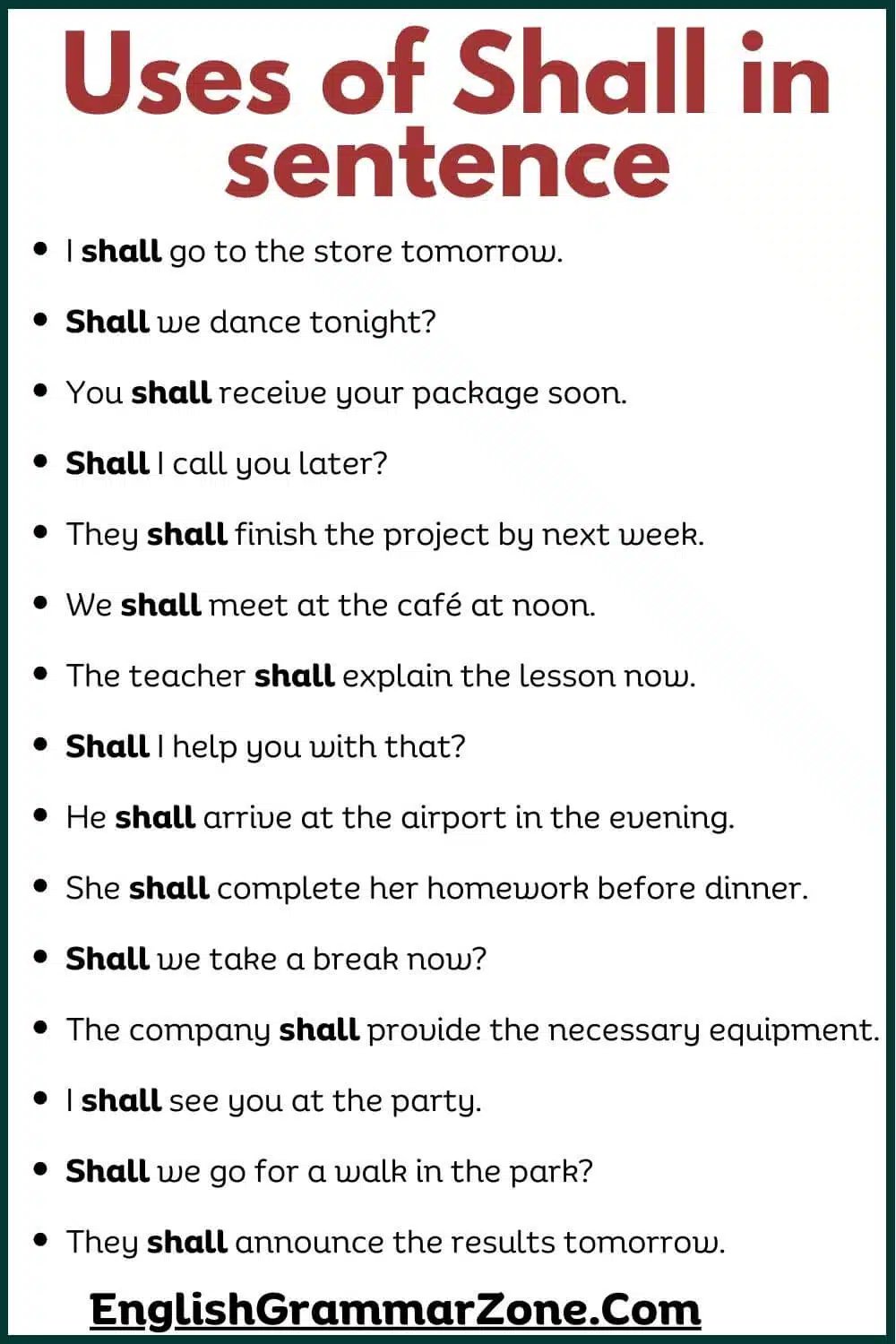 Examples of shall in a sentence