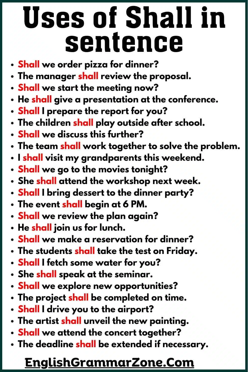 150 Examples of shall in a sentence