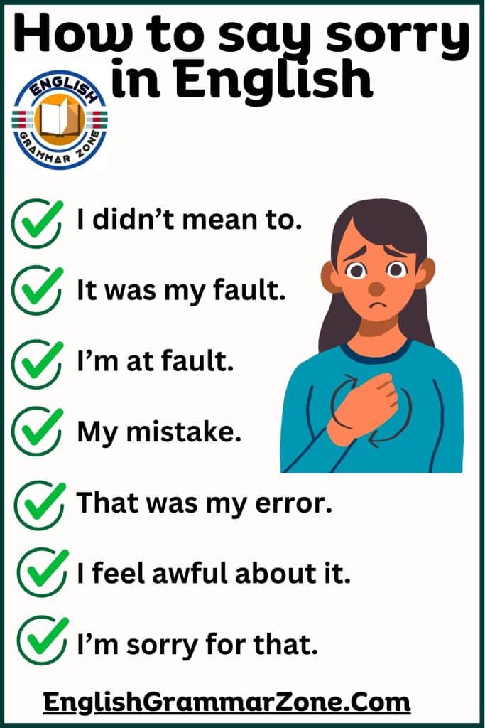 150 Alternative way to say Sorry in English