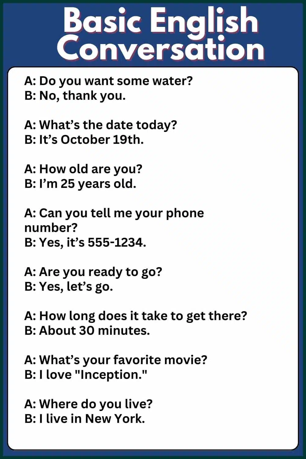 Basic English Conversation for students