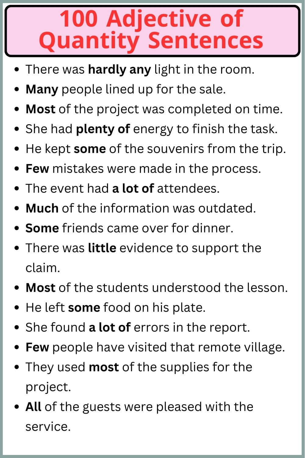adjective of quantity examples