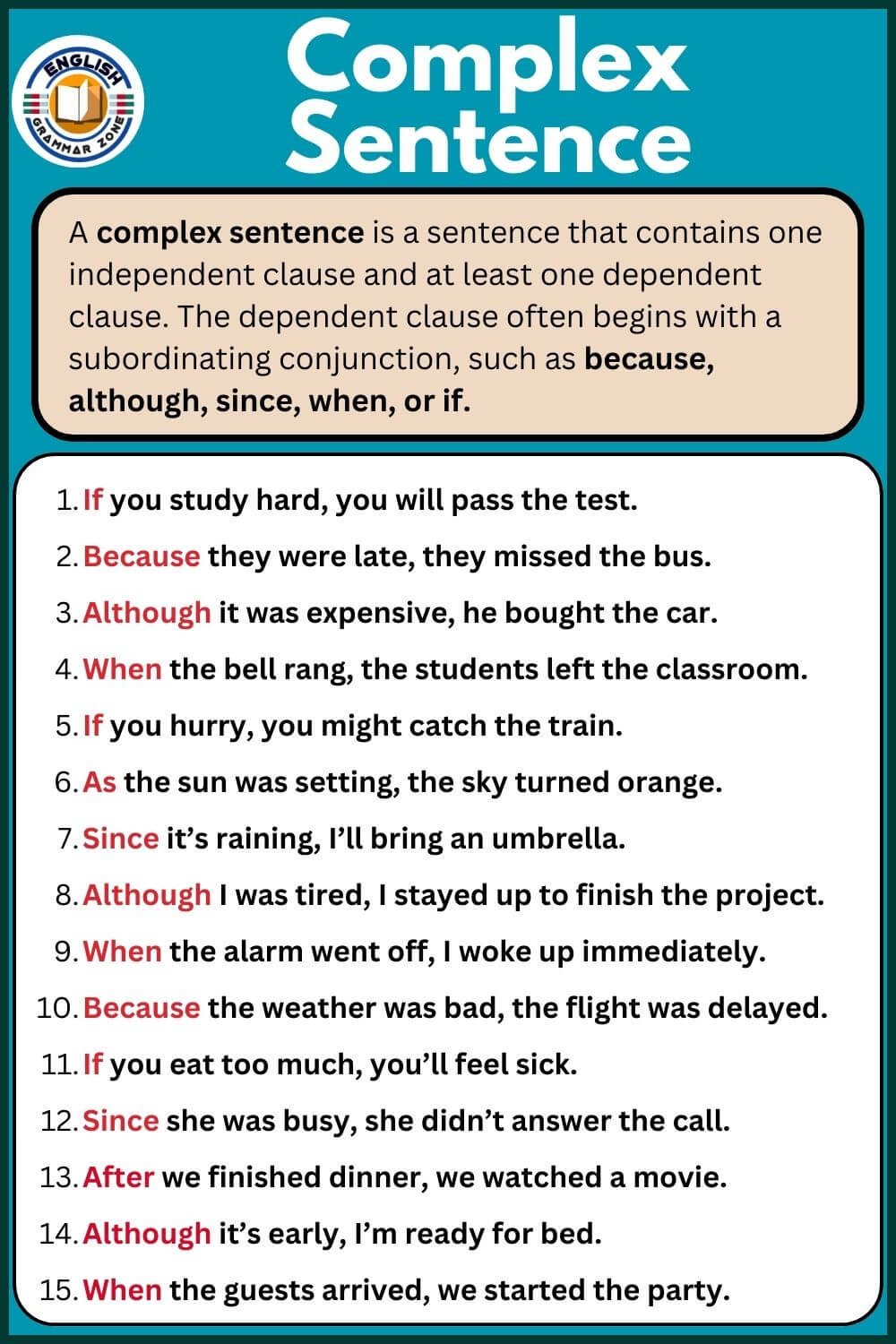 examples of complex sentences