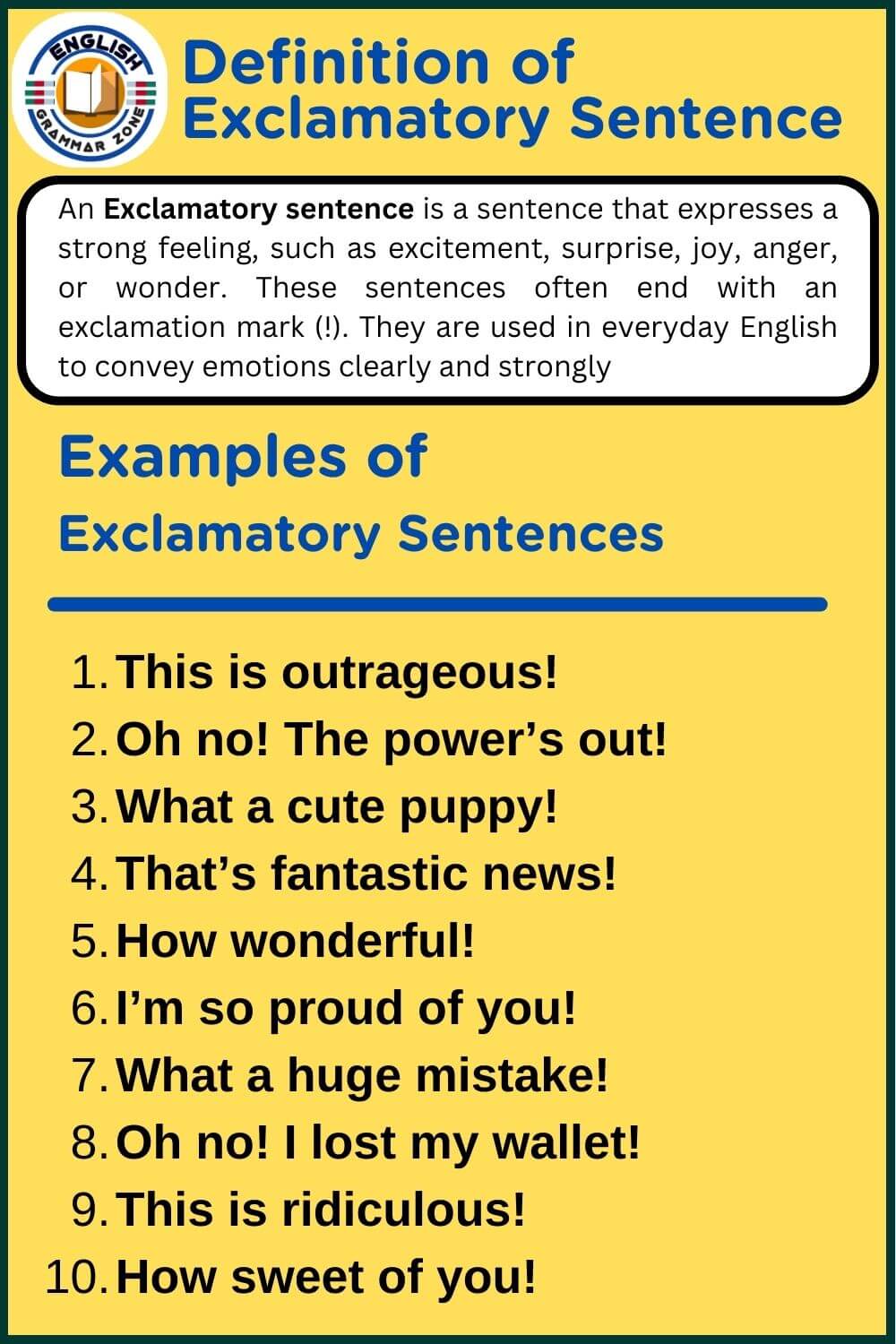Exclamatory Sentence Definition and Examples