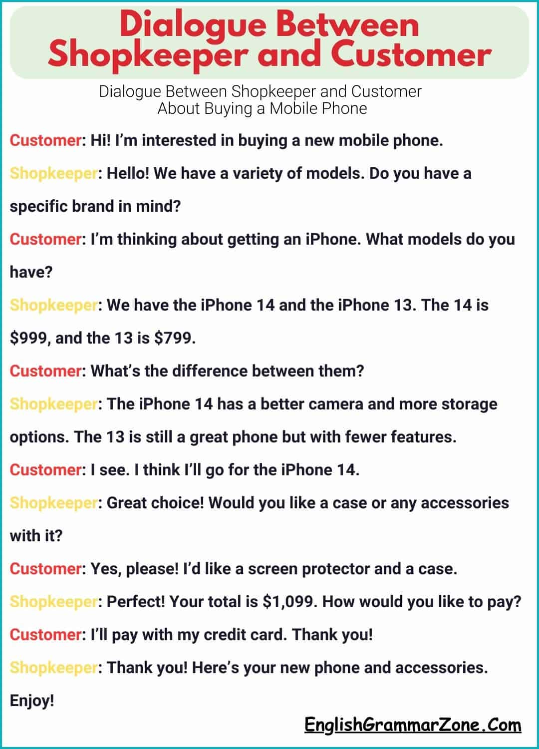 Between Shopkeeper and Customer .