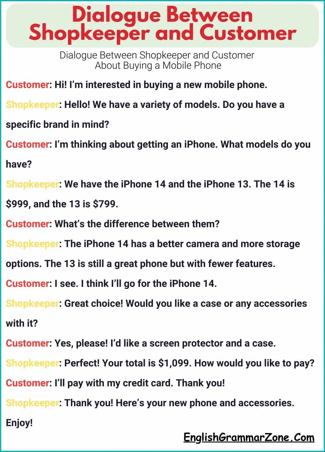 Between Shopkeeper and Customer .