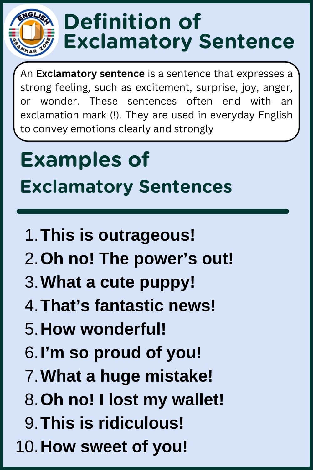 Exclamatory Sentence Definition and Examples