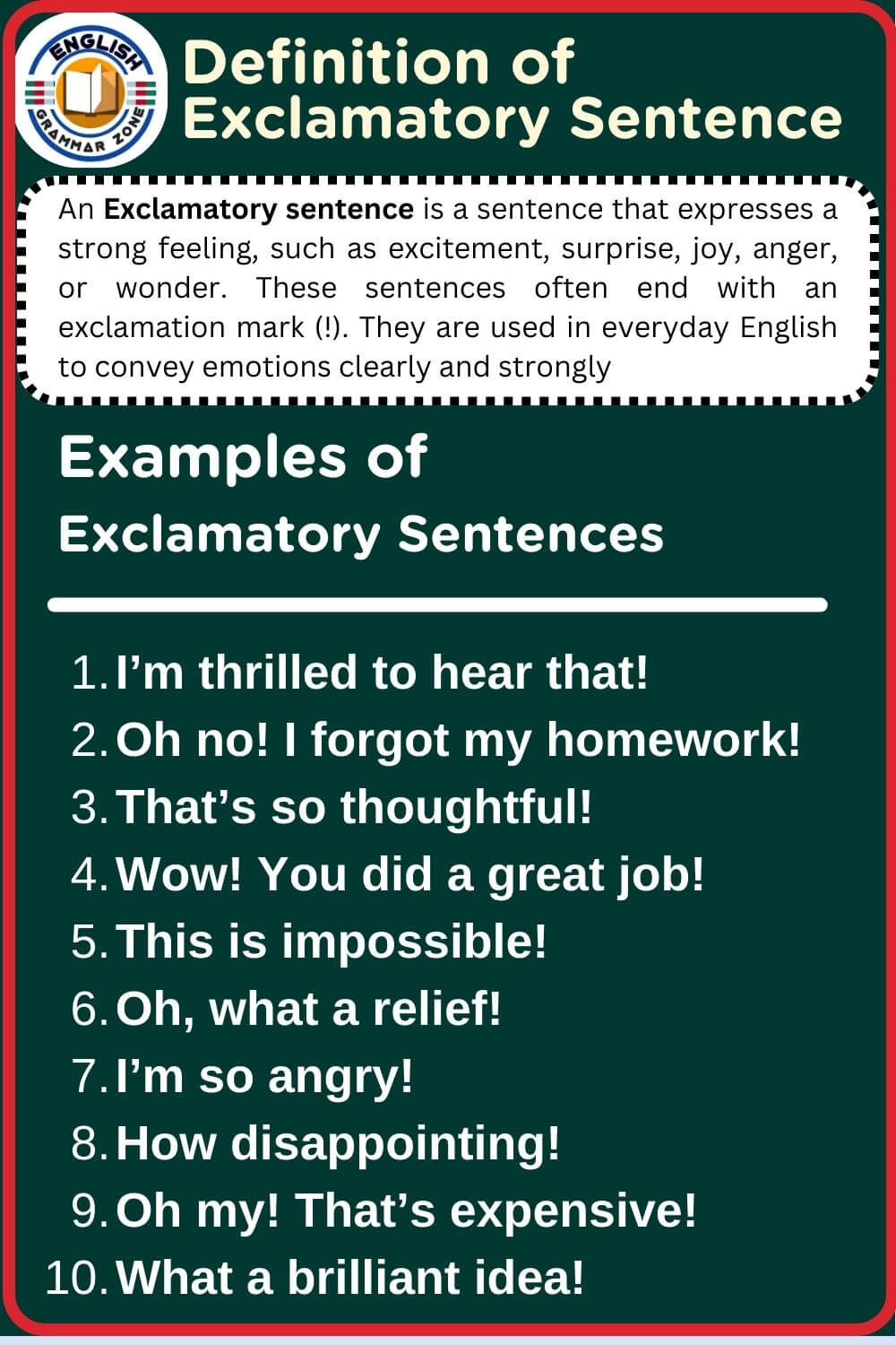 Exclamatory Sentence Definition and Examples